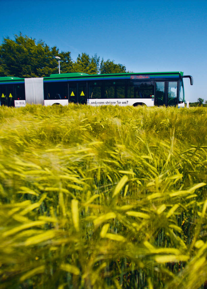 Ein MVV-Bus in der Münchner Innenstadt